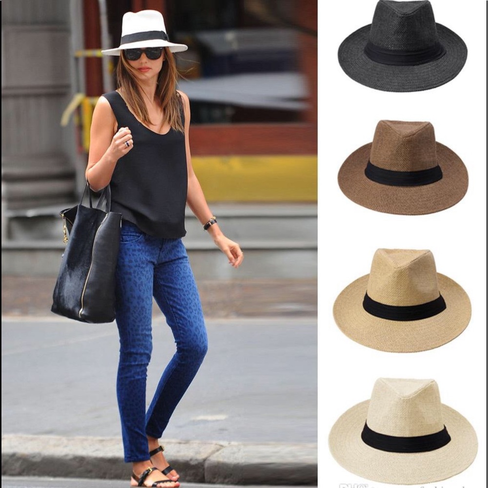Woven Fedora hat